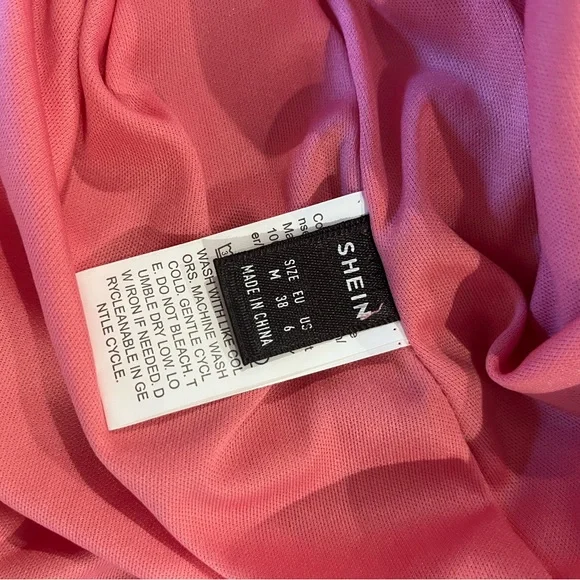 Metallic Rose Gold Pleated Party Dress - Picture 4 of 4